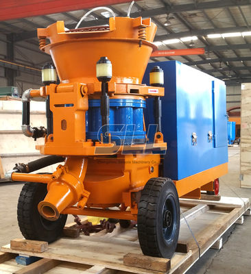Cina 5 meter kubik per jam mesin penyemprotan beton, konstruksi terowongan pompa beton mini pemasok
