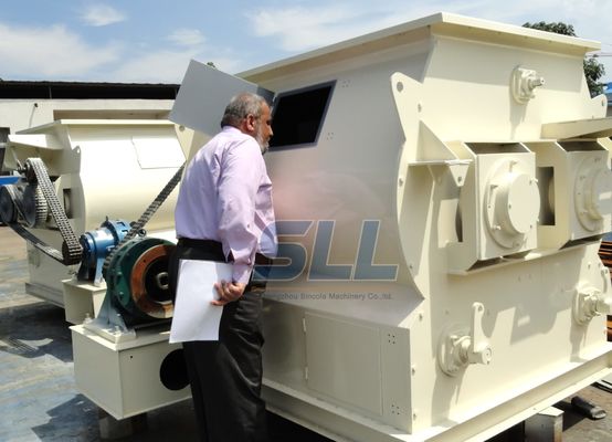 Cina 18.5kw 380 v Dry Mortar Mixer Machine Twin Shaft Paddle Mixer Bahan Baja pemasok