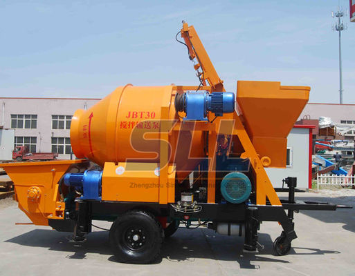 Mesin Mixer Beton Listrik JBT30 Dengan Mesin Pompa Pipa Pengiriman 100m pemasok